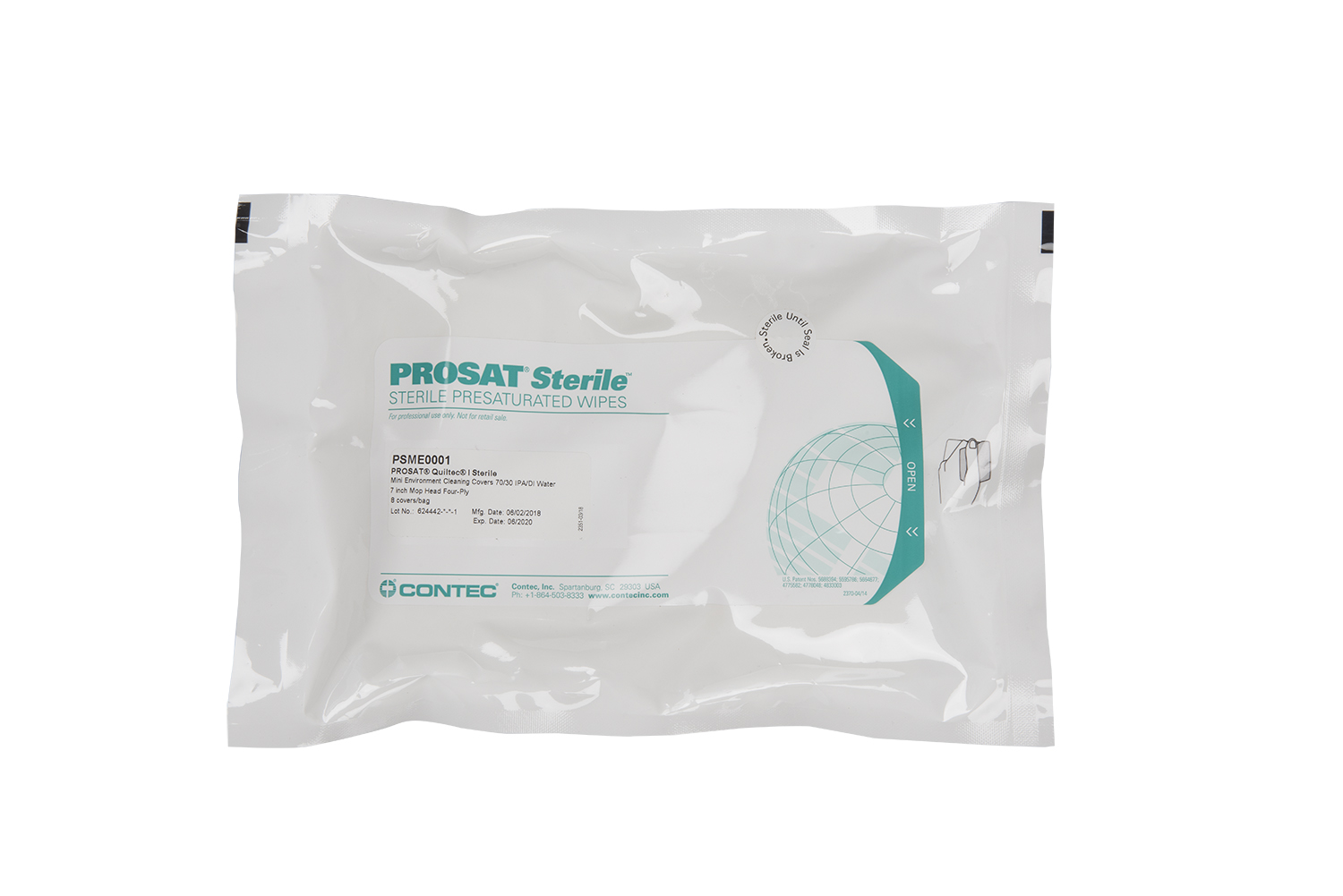 EasyReach Cleaning Pads, Presaturated 70% IPA/30% DI Water, Sterile, Isolator Cleaning Tools, Equipment & Supplies